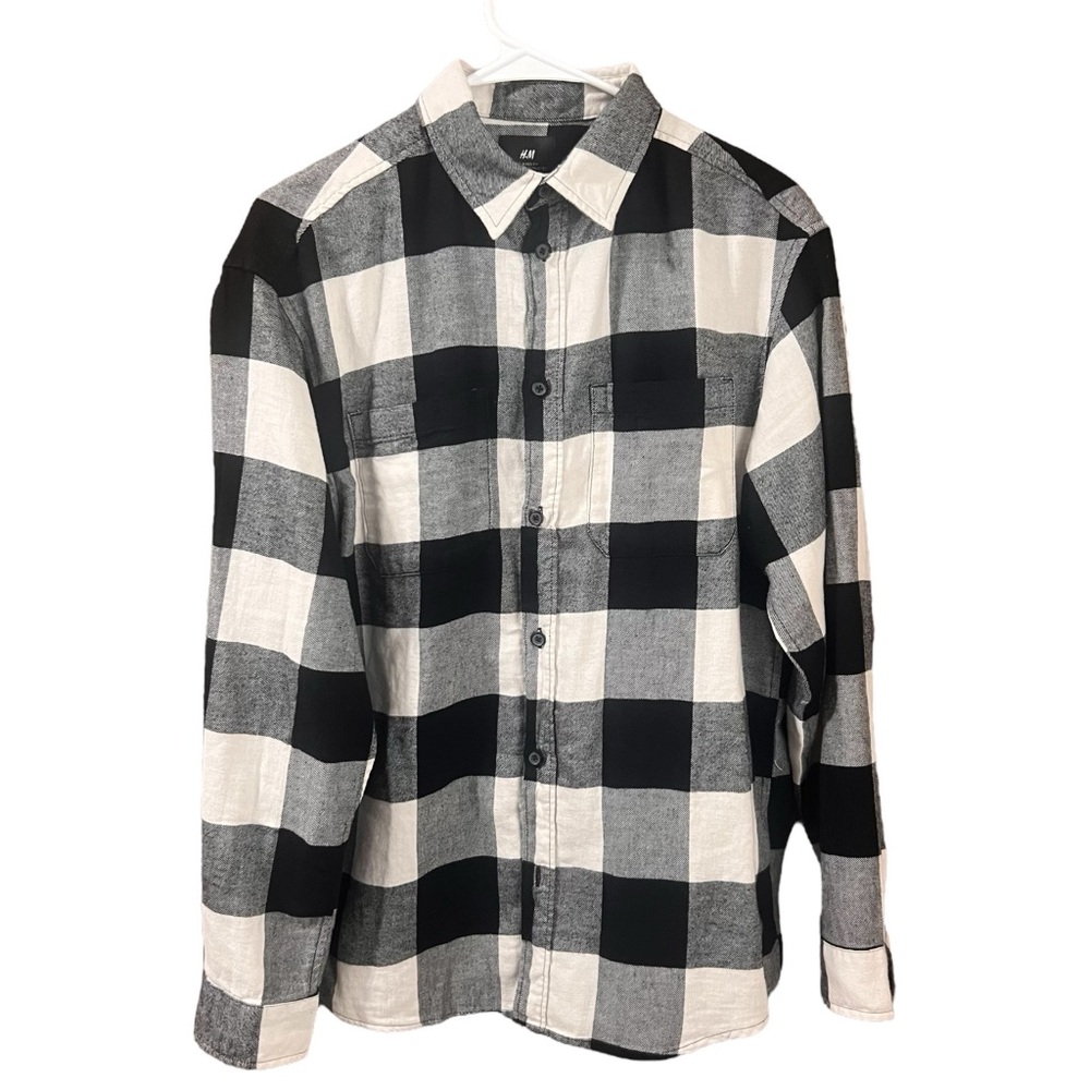 H&M Black/White Flannel Small